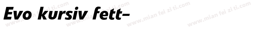 Evo kursiv fett字体转换